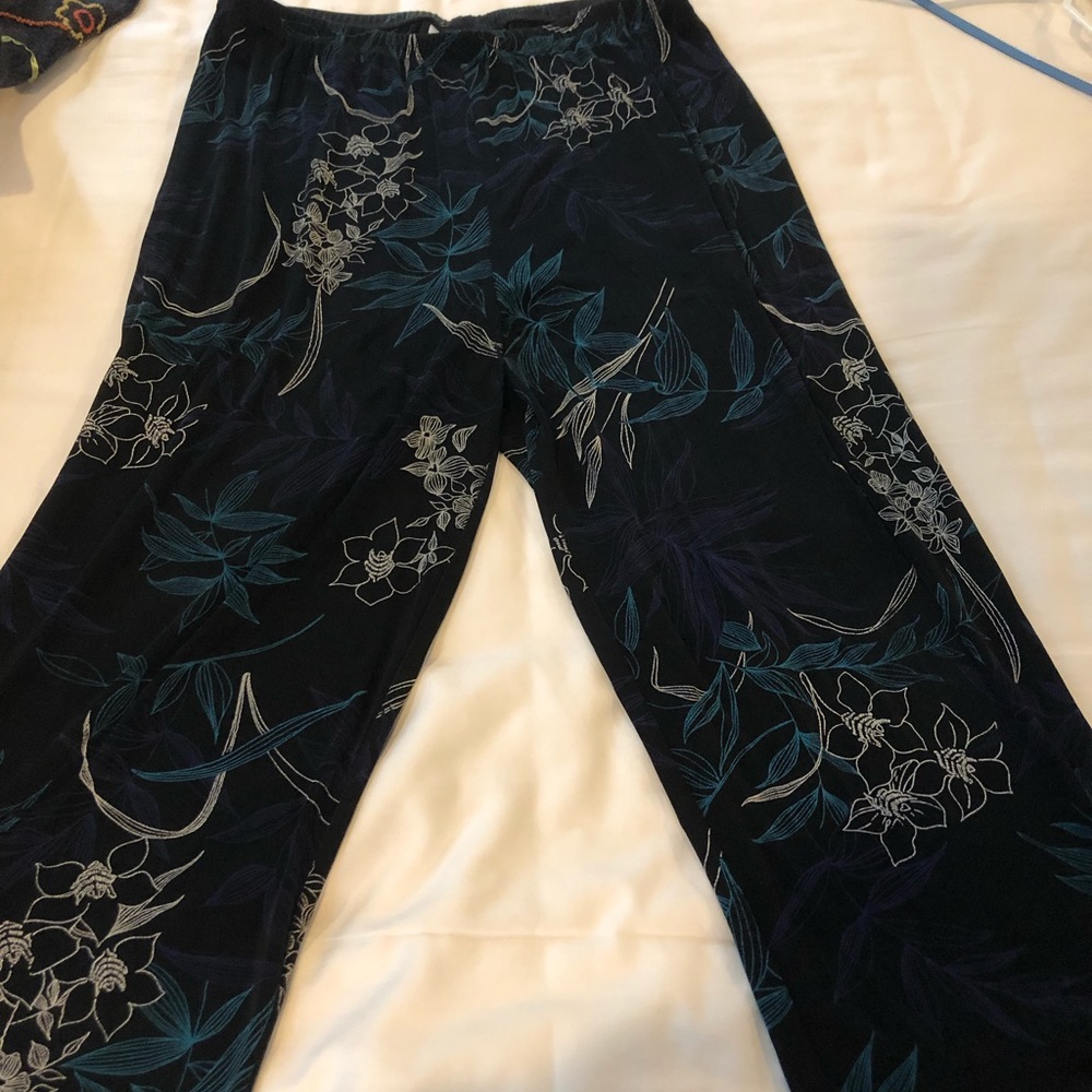 Blue Floral Pants